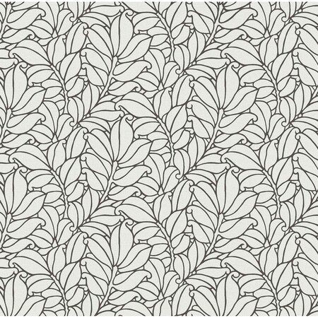 A-Street Prints Coraline White Leaf Wallpaper 2971-86322