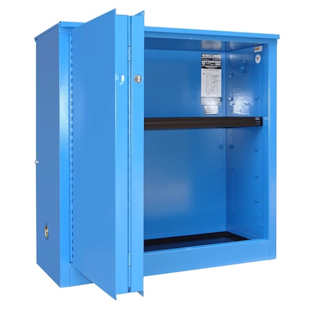 Securall Acid/Corrosive Storage Cabinet, 30 Gallon, 1 Shelves, 43 in W x 44 in H x 18 in D, Blue C230