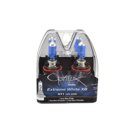 Hella BULB H11 12V 55W XEN WHT XB (2)  H71071262