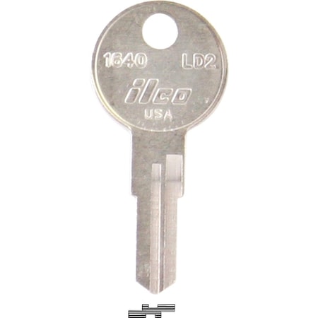 Ilco Larson Nickel Plated Storm Door Key LD2 / 1640, 10PK IAL00000622