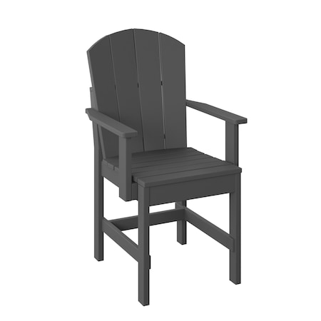 Polybird FANBACK DINING CHAIR.         CHARCOAL POLYBIRD P8-R
