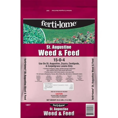 Ferti-Lome Weed & Feed Lawn Fertilizer For St. Augustine Grass 4000 sq ft 13917