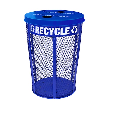 Witt Industries 48 gal Round Blue, Metal EXP-52NPBL-FTR