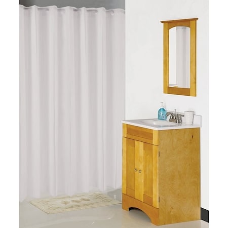 Simple Spaces Hookless Shower Curtain, Vinyl XG-02-WH