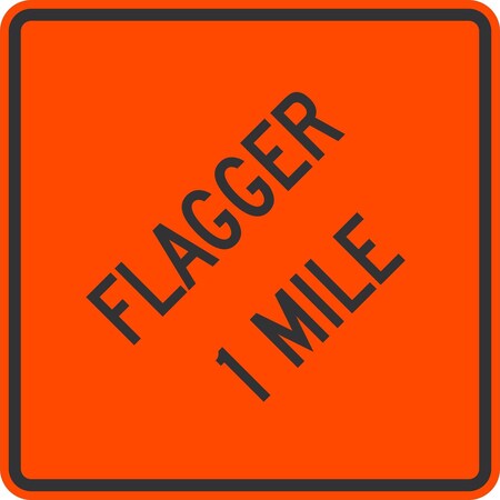 Lyle Flagger 1 Mile, 36x36, High Intensity Prismatic, Orange G-16353-HI_36x36