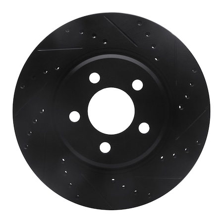 Dynamic Friction Co DFC Brake Rotor - Drilled and Slotted - Black 633-39015R