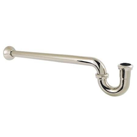 Kingston Brass 1-1/4 in. P-Trap with Bell Flange, 24 in. Length, 18 Gauge, Polished Nickel CC7186