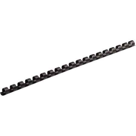 Fellowes Plastic Comb Bindings, 5/16in Diameter, 40 Sheet Capacity, Black, 25PK 52321