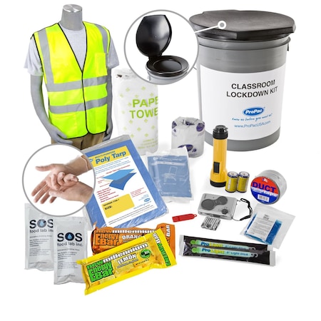 Propac LOCKDOWN KIT, Plastic 64 Components, 15 People Served K2308