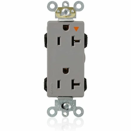 Leviton Industrial Grade Decora Receptacle, 20 Amp, 125 Volt M1636-IGG