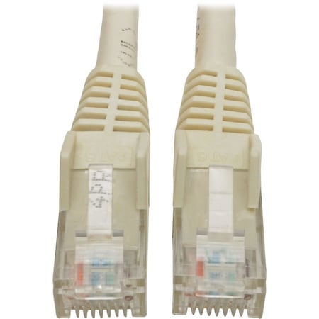 Eaton Tripp Lite Series Cat6 Gigabit Snagless Molded UTP Ethernet Cable RJ45 M/M, PoE, White, 6 ft. N201-006-WH