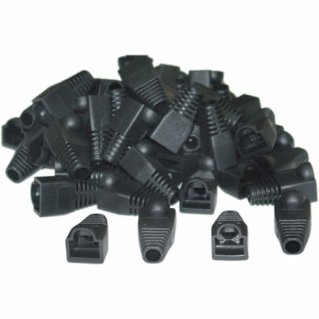 Cable Wholesale RJ45 Strain Relief Boots- Black, 50PK SR-8P8C-BK