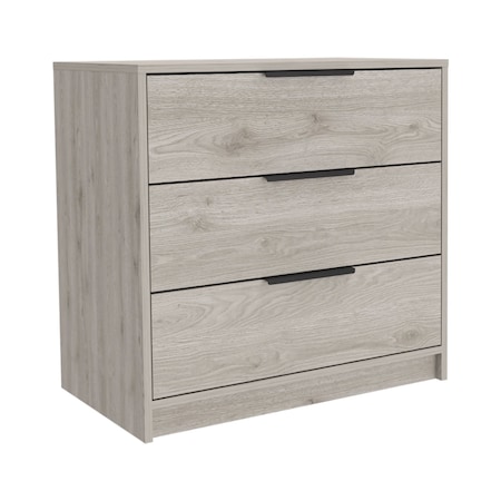 Homeroots 28" Light Gray Three Drawer Dresser 544004