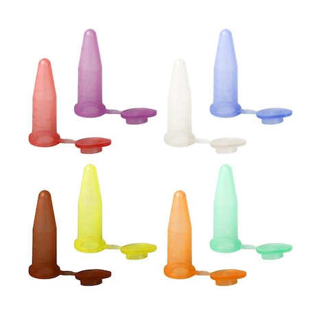 Bio Plas .6 ml G - Tube- Flat Top Microcentrifuge Tube - 500 pk - Rainbow, 500PK 4049