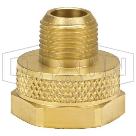 Dixon BMA The Right Connection Garden Hose Adapter, 3/4-11-1/2 x 3/8 in Nominal, 360 CDA Brass, Domestic 5031206C