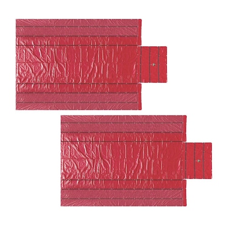 Mytee Products 20 ft x 27 ft Red Lumber Tarp for Heavy Duty Truck Cargo - 14 Oz Vinyl 6 ft Drop, 2PK LT6FT-AB-REDx2