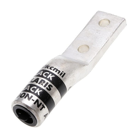 Polaris One-Hole Compression Lug, 600 kcmil Max, 1/2 in Stud, Long Barrel, Aluminum, Black AL600N-NT