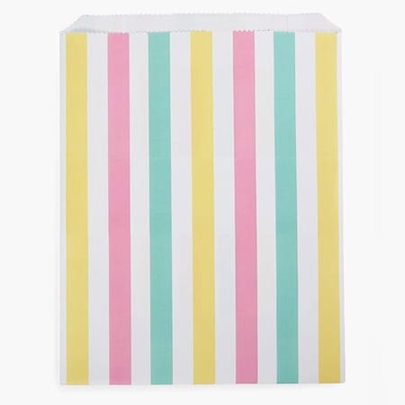 Nashville Wraps Cabana Stripes Paper Merchandise Bags, 12x15, 100PK MB3CSM