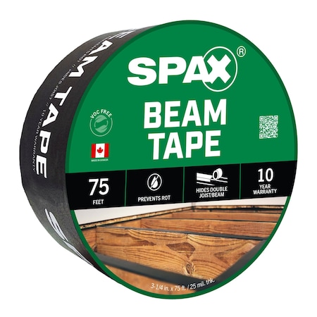Spax 3 1/4 in x 75 ft Waterproof Flashing Tape for Beams Joist Ledger Wood Deck Window Tape 5100007193081