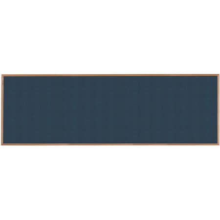 Aarco VIC Cork Bulletin Board, Red Oak Frame, Clear Lacquer Finish, Poppy Seed Dark Gray 48''Hx144''W OW48144204