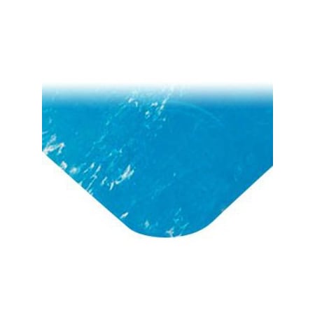 Partners Brand Antifatigue Mat, 15 ft L x 3 ft W, .50 in Thickness, Marble, Blue MAT211BE