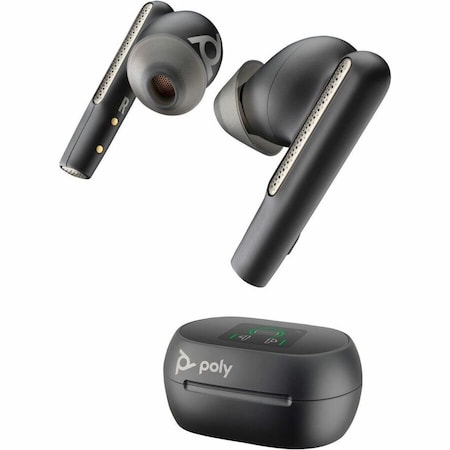 Hp Poly Voyager Free 60+ UC M Carbon Black Earbuds +BT700 USB-C Adapter +Touchscreen Charge Case 7Y8H0AA