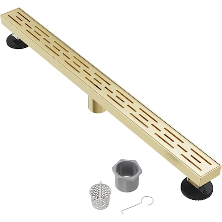 Hydroware Linear Shower Drain, C06 Brushed Gold, 36 Inches HYD-0011