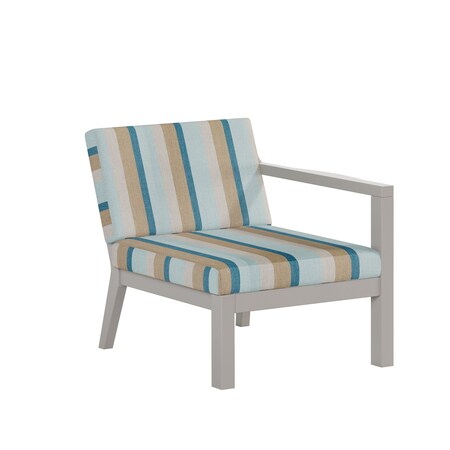 Polybird BREEZE DEEP SEAT SECTIONAL PIECE LEFT CHAIR        LIGHT GRAY POLYBIRD P101-LG-GAMI