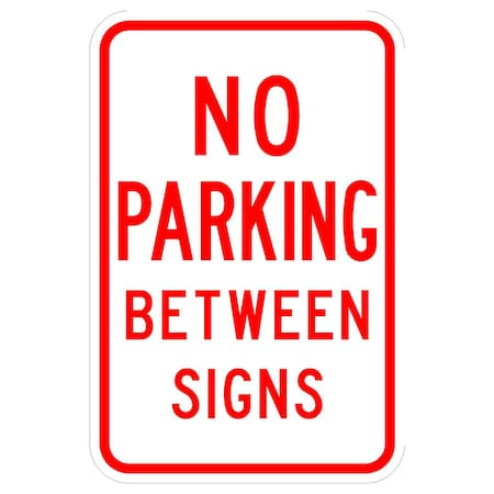 Sign Solutions Usa Parking Sign, 12 in W, Aluminum Sign, White DCS10DWT1218CUS00143