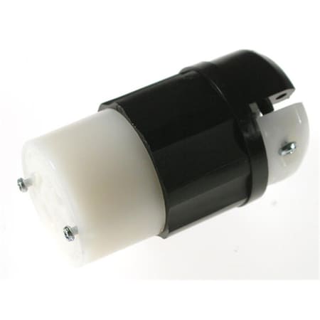 Ezgeneration Locking Connector, L15-20R, 20 A, 250V AC, Three Phase, 3 Pole, Screw Terminals, Black EZ335949