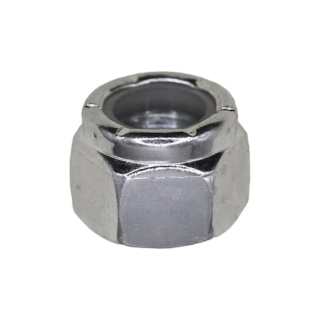 Auveco 3/8in-24 Nylon Insert Hex Stop Nut Zinc, 50PK 9544