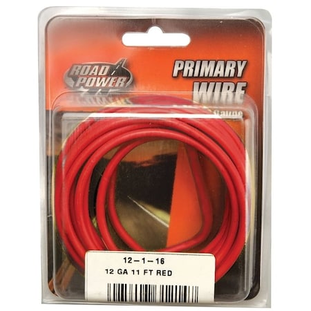 Southwire Primary Wire, 12 AWG, Copper, Red, PVC Jacket, Stranded 55671533/12-1-16
