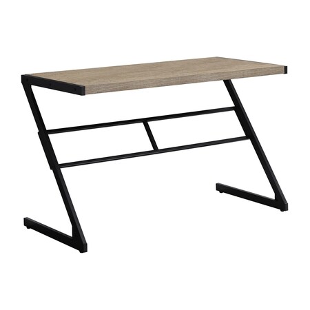 Homeroots 48" Taupe and Black Computer Desk 333493