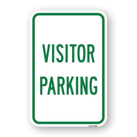 Signmission Visitor Parking, Heavy-Gauge Aluminum Rust Proof Parking Sign, 18" x 24", A-1824-24689 A-1824-24689