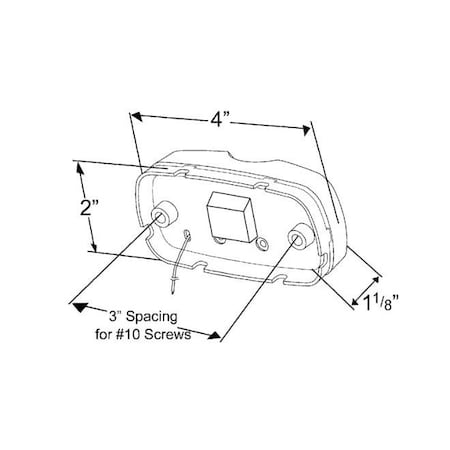 Grote Incandescent Rectangular 4 Length x 2 Width x 118 Height 46793-5