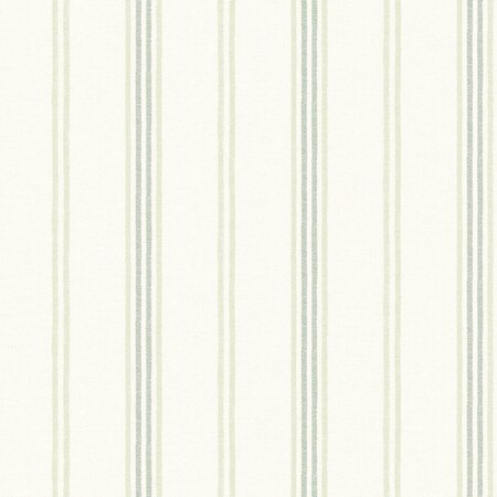 Chesapeake Lovage Green Linen Stripe Wallpaper 4134-72549