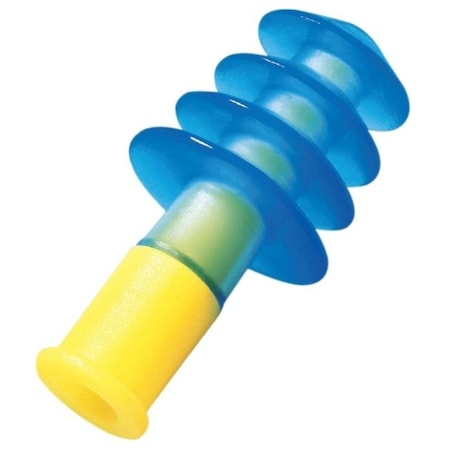 Honeywell Environmental Molded Rubberized Foam Flanged Shape, 27 dB, Blue/White FUS30HP