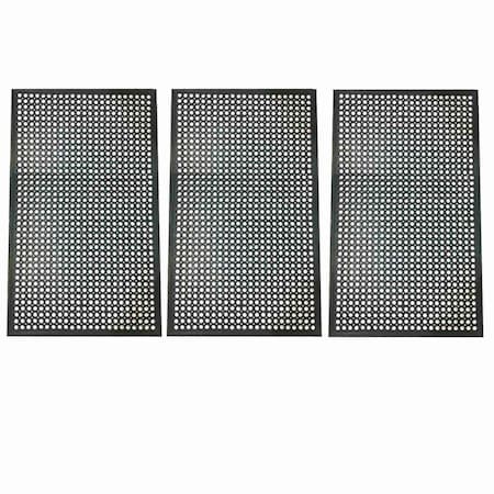 Buffalo Tools 3 x 5 Foot Industrial Rubber Floor Mat - 3 Pack, 3PK RMAT353PK