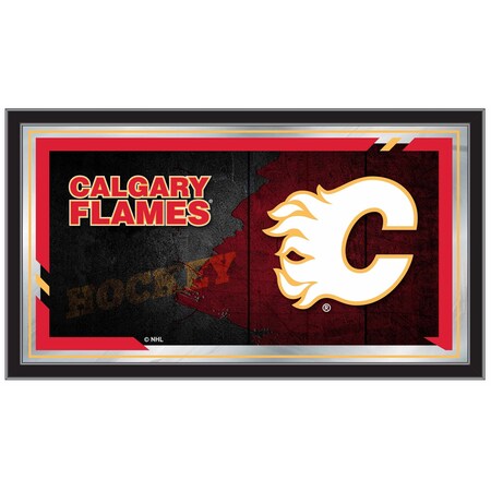 Holland Bar Stool Co Calgary Flames 15" x 26" Hockey Collector Mirror by Holland Bar Stool Company MColCalFla