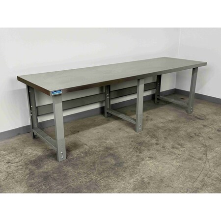 Stackbin Bolted Workbenches, 96"W, Adj. H, 3500lb S9636-3505-VB