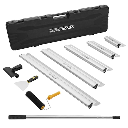 Vevor Drywall Skimming Blade Set Putty Knife 10/16/24/32/40 inch with Handle XSJ-24-S003