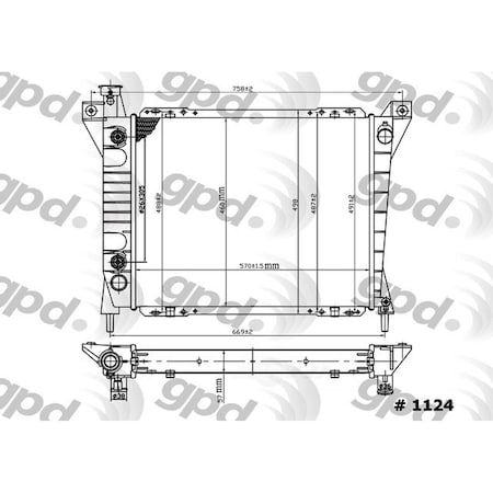 Global Parts Distributors Radiator 1124C