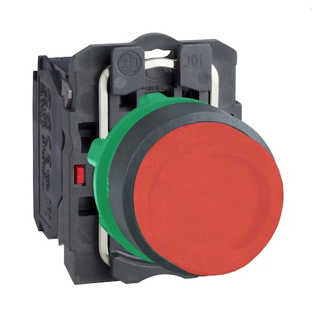 Schneider Electric Push Button Operator, Extended, Momentary Action, Not Applicable Release, Non-Illuminated, Red XB5AL42