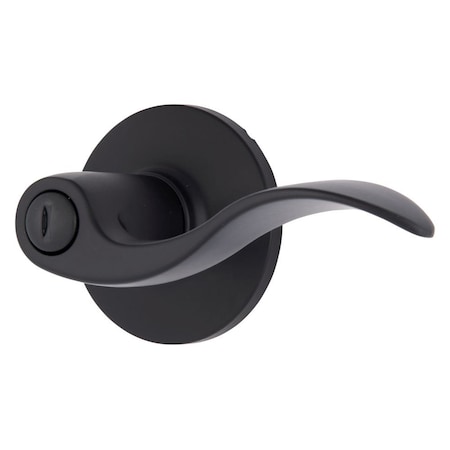 Brinks Raleigh Series Privacy Transitional Wave Lever Round Rose Matte Black Finish E2438-122