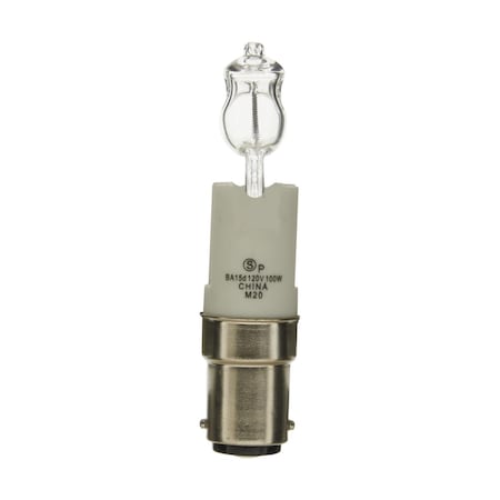 Satco Bulb, Halogen, 100W, T4 Long, Bayonet Double Contact Base, Single Ended S4361