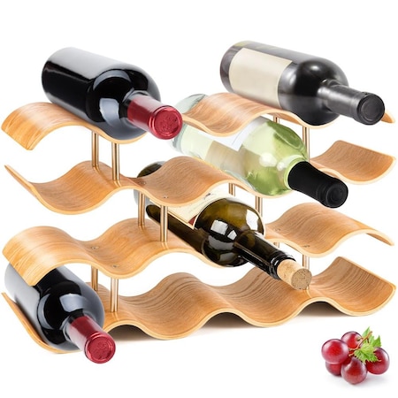 Serenelife NutriChef Bamboo Wine Rack SLWMDSF55