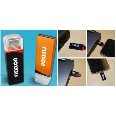 Flexxon 16GB DUAL MICRO USB FLASH DRIVE TORCH3016