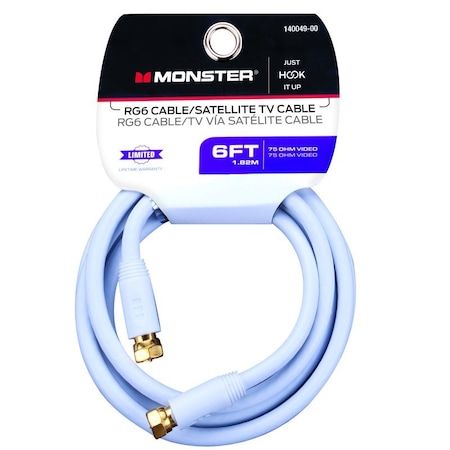 Monster Cable Just Hook it Up 6 ft. Video Coaxial Cable 140049-00