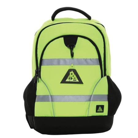 Reflective Apparel Hi-Vis Padded Backpack, Fits 17" Laptop 931-LM-OS