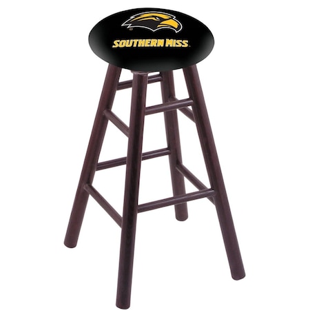 Holland Bar Stool Co Oak Counter Stool, Dark Cherry Finish, Southern Miss Seat RC24OSDC